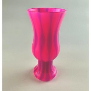 Vintage Krazy Straw Hurricane Cup Neon Hot Pink And Purple Stripes 20 ounces